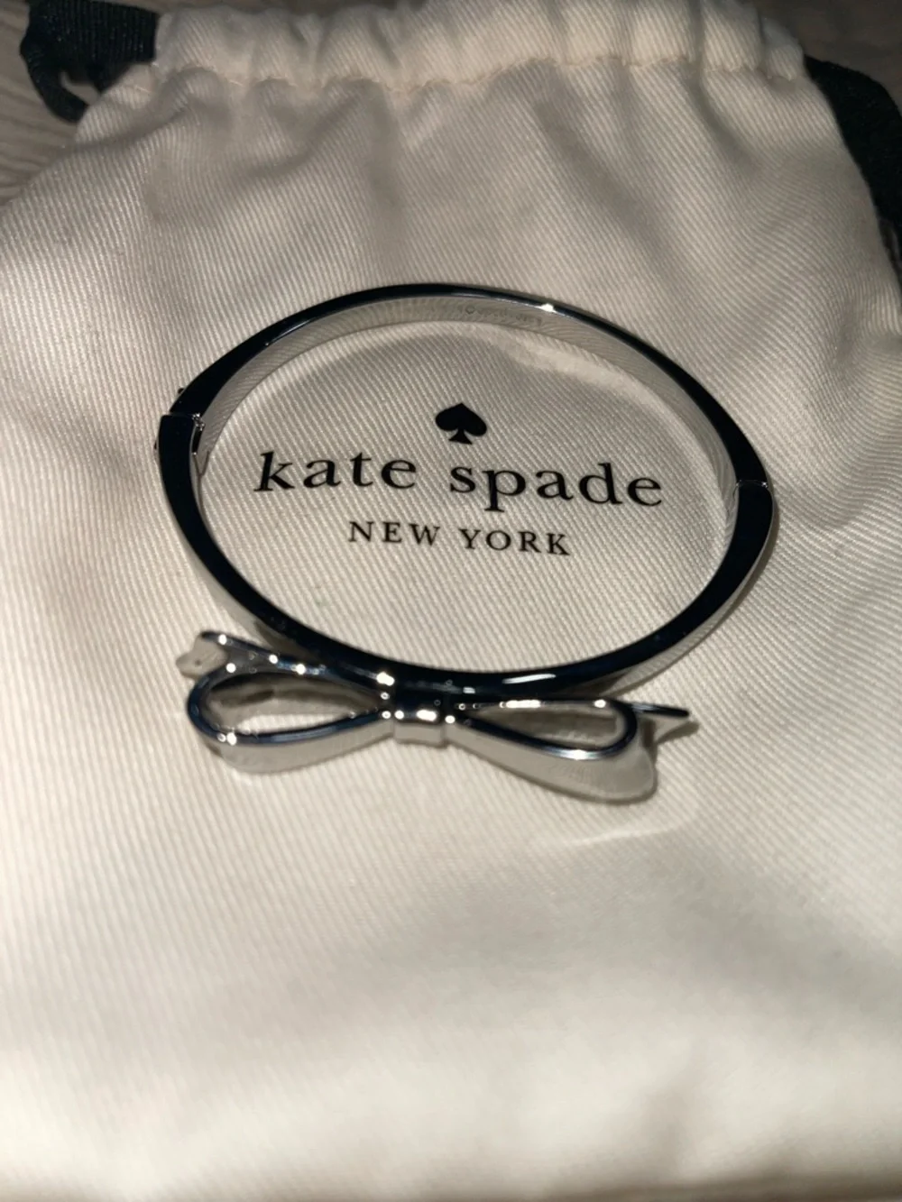 kate spade Silver Bow Bangle Bracelet - Picture 1 of 5